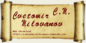 Cvetomir Milovanov vizit kartica